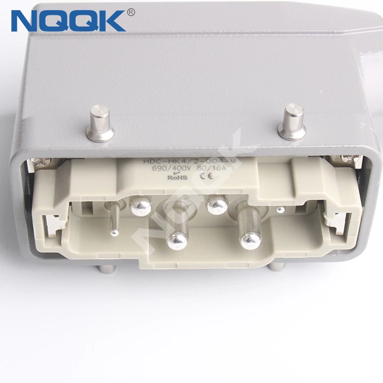 HDC-HK-4/2-004-M Heavy Duty Connector Double Buckle  4 pin heavy duty connector