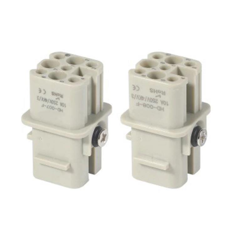 HD-007/008 7/8Pin Superelevation Crimp terminal Insert Heavy duty connector