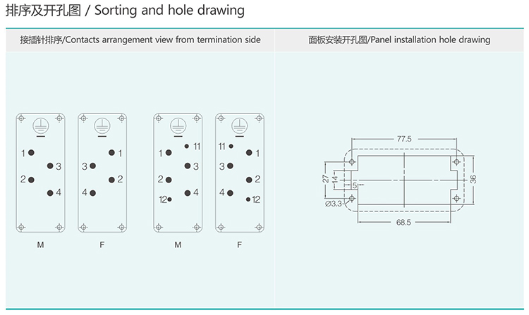 HK-004/2 4/2Pin Group and type Insert Heavy duty connector