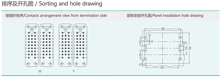 HD-050 50Pin Superelevation Crimp terminal Insert Heavy duty connector