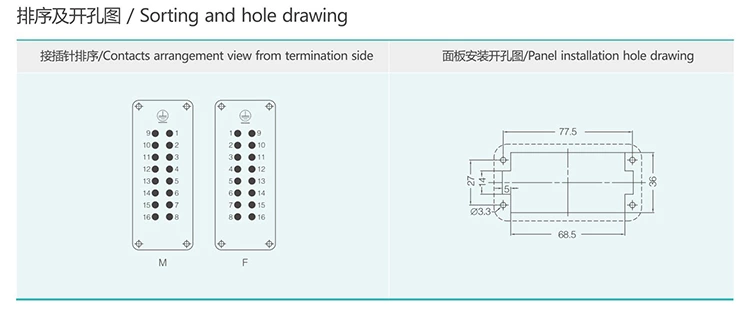 HE-016 16Pin Conventional Plug Heavy Duty Connector