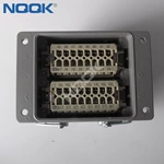 HDC-HE-032-02S 32pin combination HE-016-M HE-016-F H32B-TG H32B-AG Top entry heavy socket connector with 2 levers
