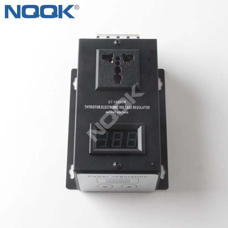 10000W SCR LED digital display 220VAC 120VAC 130VAC 110VAC Voltage Regulator with Push Button