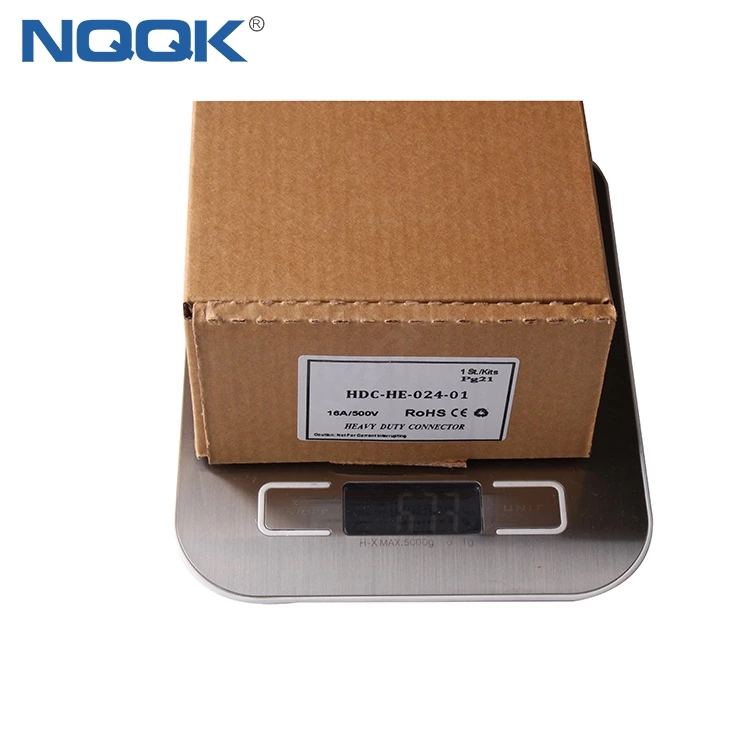 24 pin Position surface mounted heavy duty plug connector for mechanical