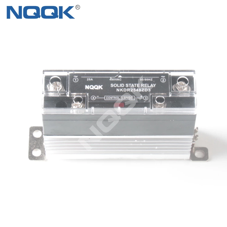 The newest ultra thin DC to AC 25 A single phase slim solid state relay with heat sink