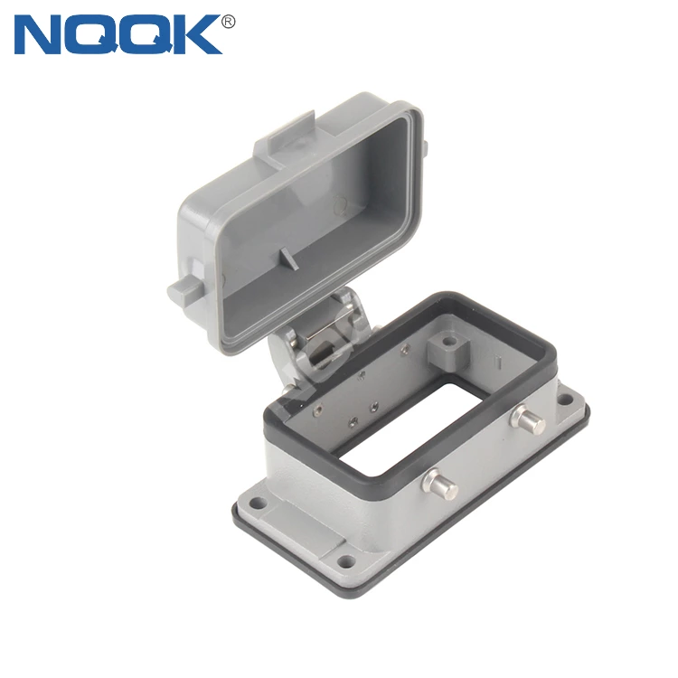 H10B-AD-BO  base four ear with cover Opening installation Heavy duty connector housing