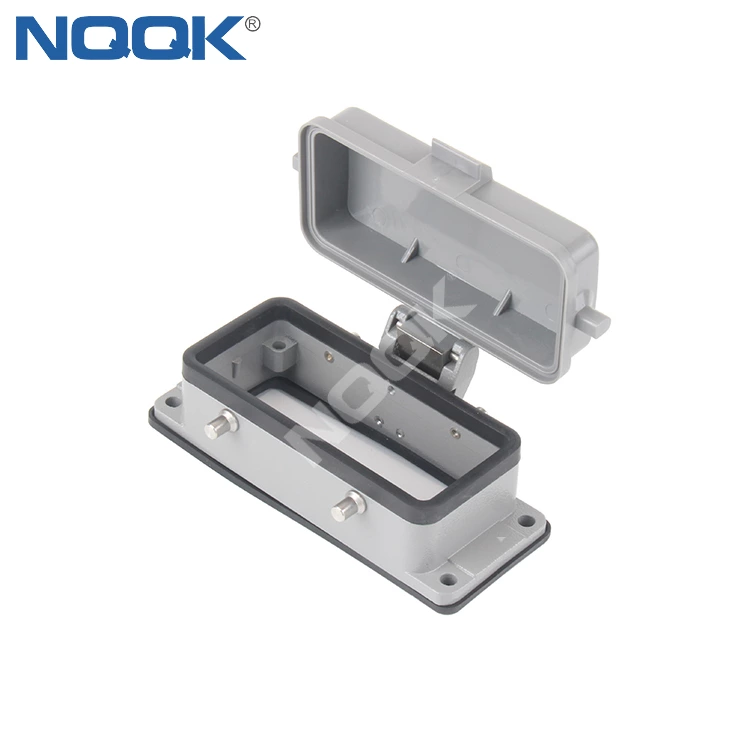 H16B-AD-BO base four ear with cover Opening installation Heavy duty connector housing