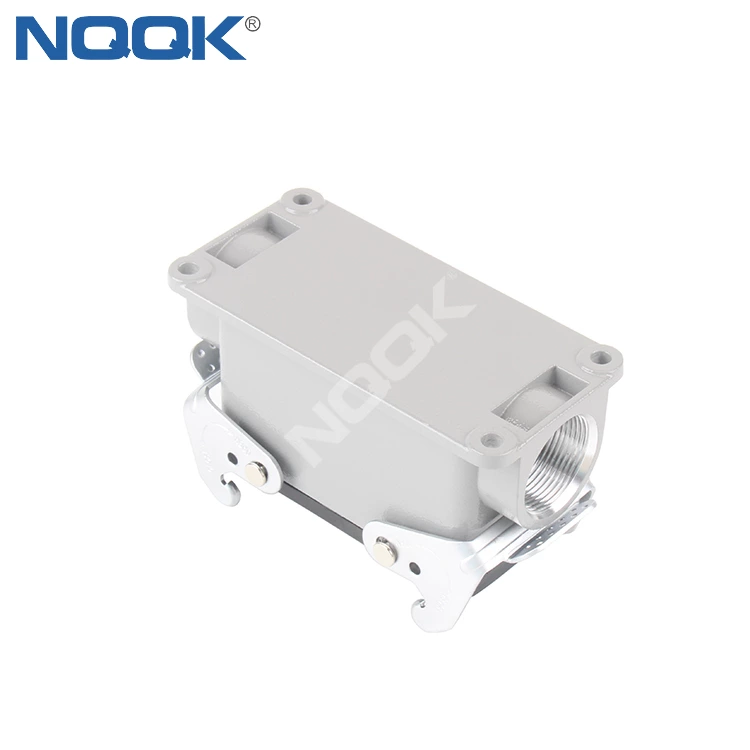 H16B-SGR-PG21 PG29 Double Buckle High Base Surface Mount 16  pole heavy connector shell