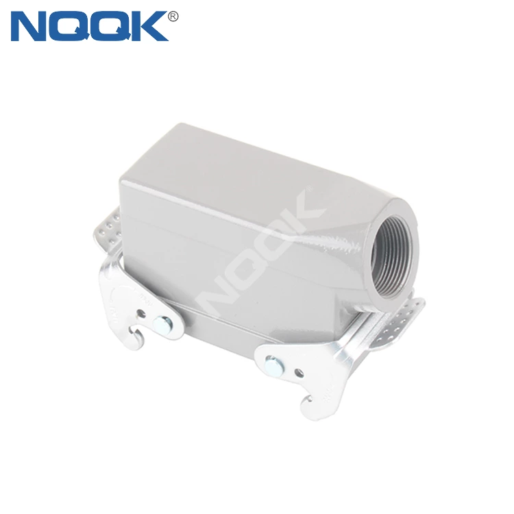 H16B-TSB side out shell with double buckle Four ears Heavy duty connector housing