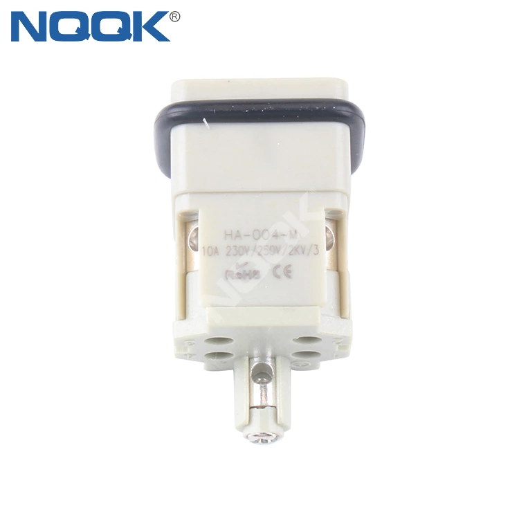 HA-004-M 10A 250V 4 pin top entry bulkhead heavy duty connector