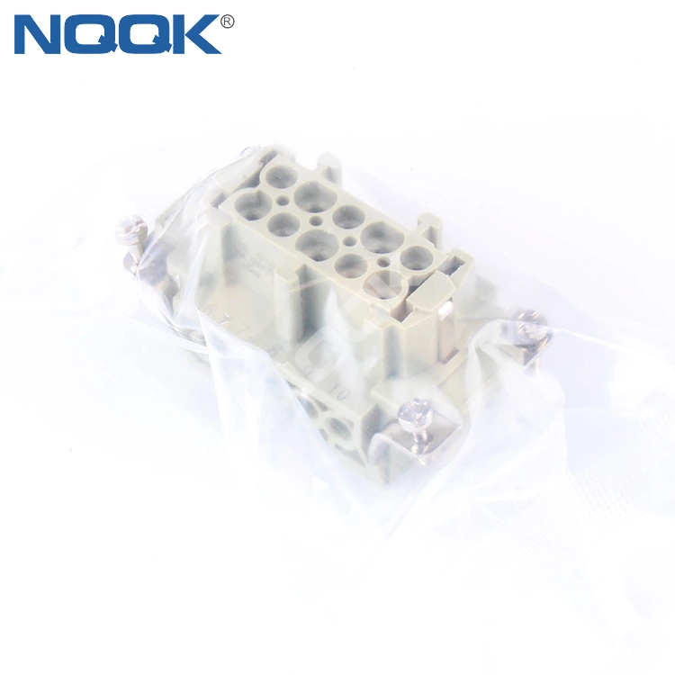 HE-010-F 10 pin 16A 400V 500V terminal heavy duty connector Insert