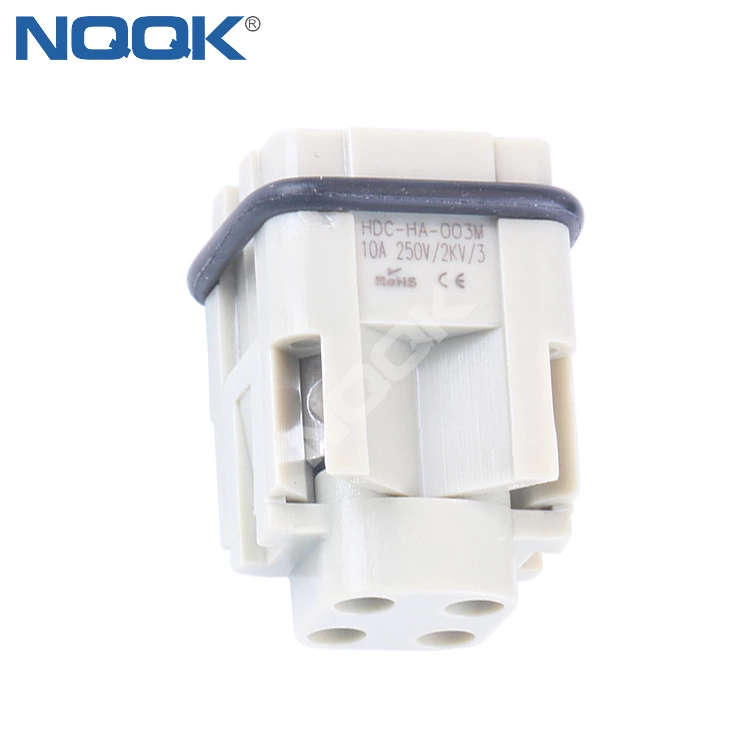 HA-003-M 10A 250V 3 pin  top entry bulkhead heavy duty connector