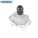 H10B-TGB Top outgoing line shell with double buckle Four ears Heavy duty connector housing