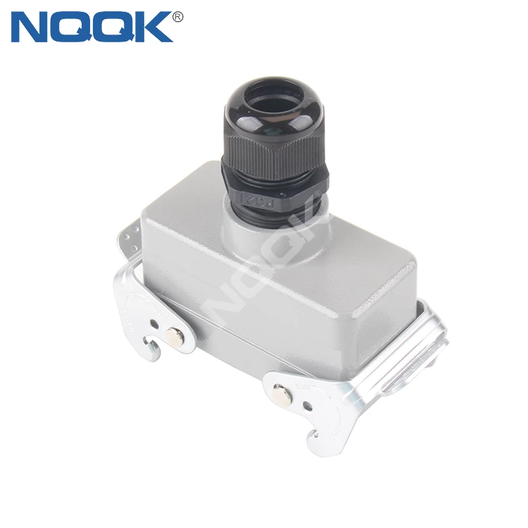 H16B-TGB Top outgoing line shell with double buckle Four ears Heavy duty connector housing