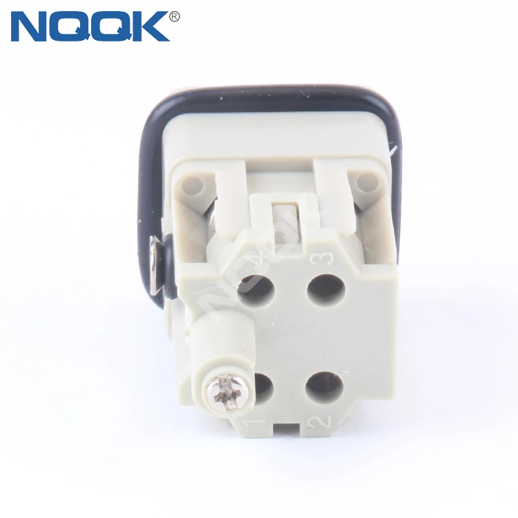 HA-004-M 10A 250V 4 pin top entry bulkhead heavy duty connector