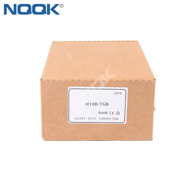 H10B-TGB Top outgoing line shell with double buckle Four ears Heavy duty connector housing