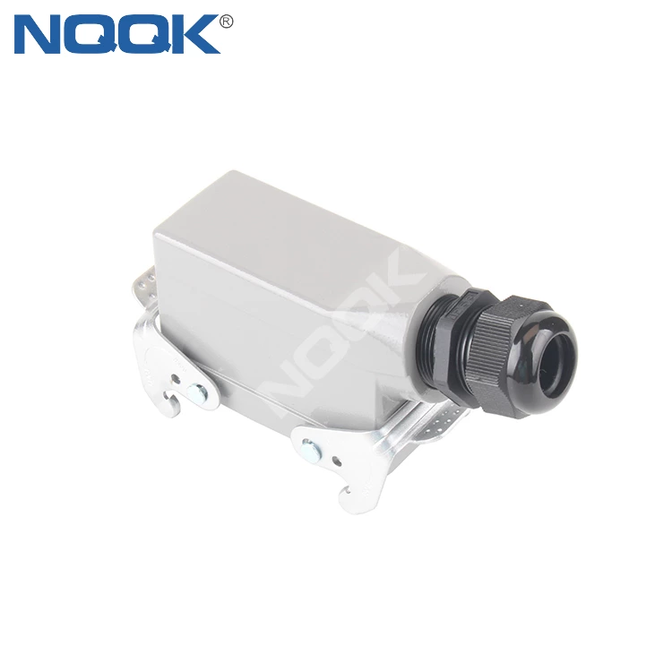 H16B-TSB side out shell with double buckle Four ears Heavy duty connector housing