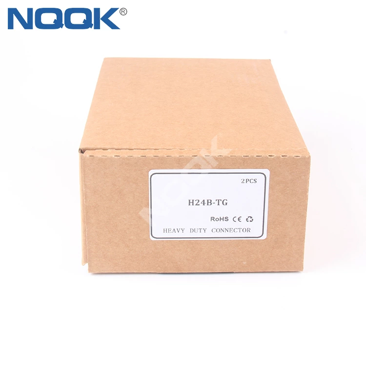 H24B-TG surface mouned heavy duty sockets connector with 2 levers connector housing
