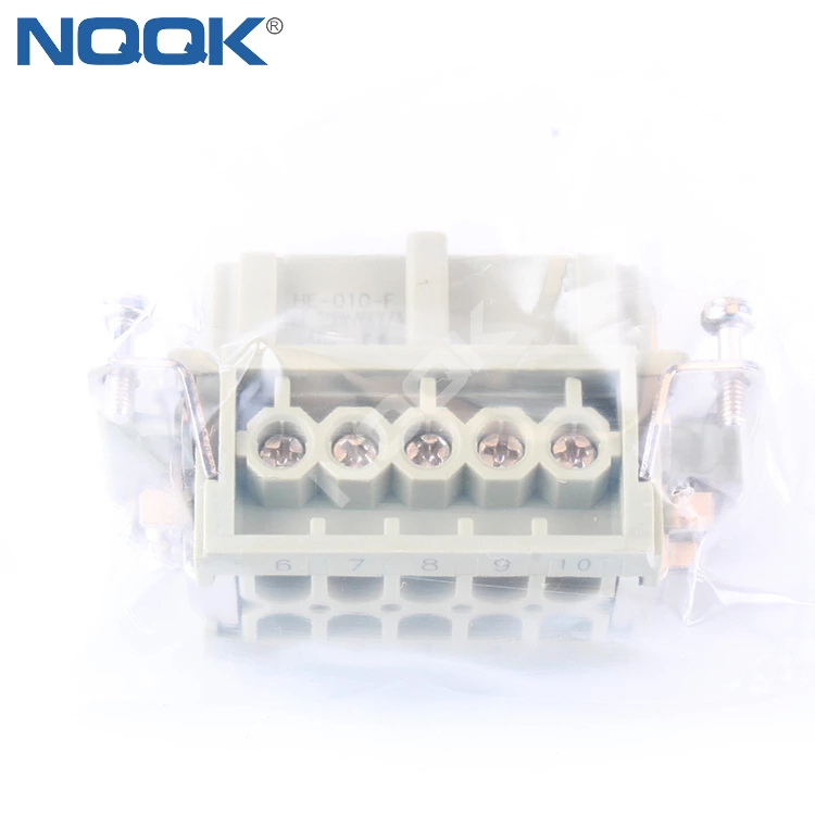 HE-010-F 10 pin 16A 400V 500V terminal heavy duty connector Insert