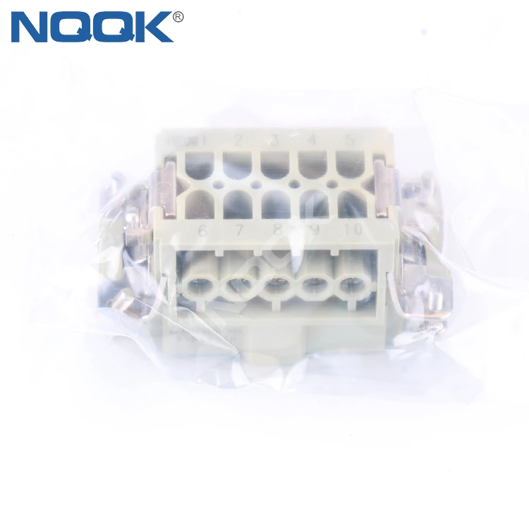 HE-010-M 10 pin16A 400V 500V Serew terminal heavy duty connector Insert
