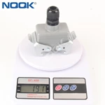 H10B-TGB Top outgoing line shell with double buckle Four ears Heavy duty connector housing