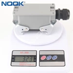 H16B-SGR-PG21 PG29 Double Buckle High Base Surface Mount 16  pole heavy connector shell