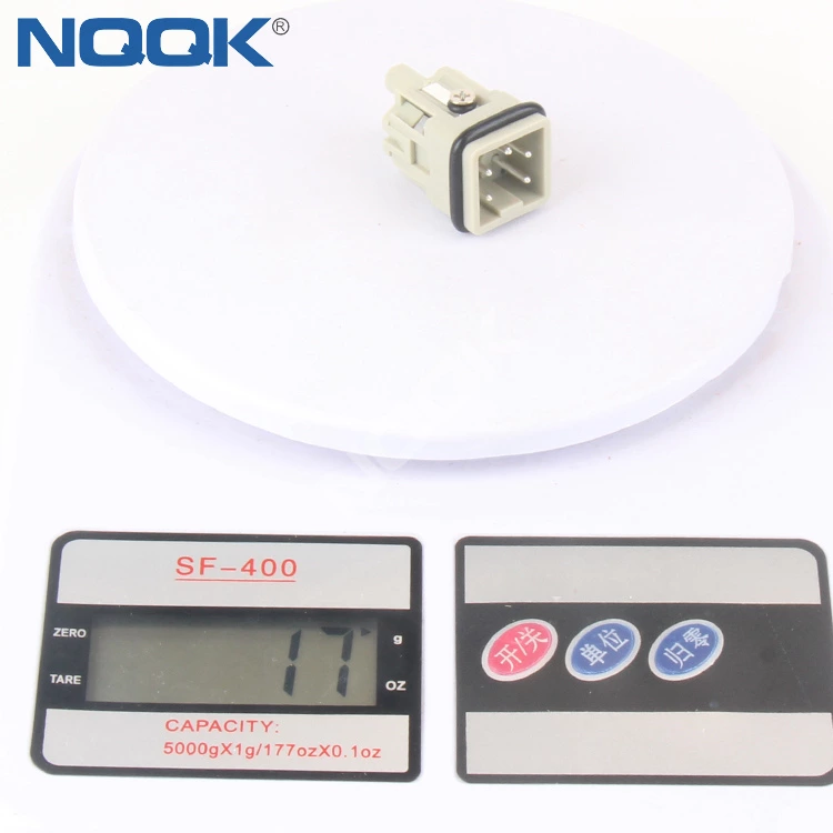 HA-004-M 10A 250V 4 pin top entry bulkhead heavy duty connector