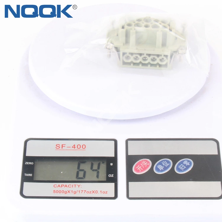 HE-010-F 10 pin 16A 400V 500V terminal heavy duty connector Insert