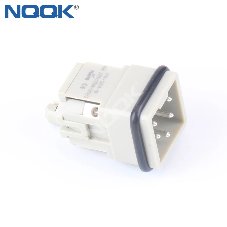 HA-004-M 10A 250V 4 pin top entry bulkhead heavy duty connector