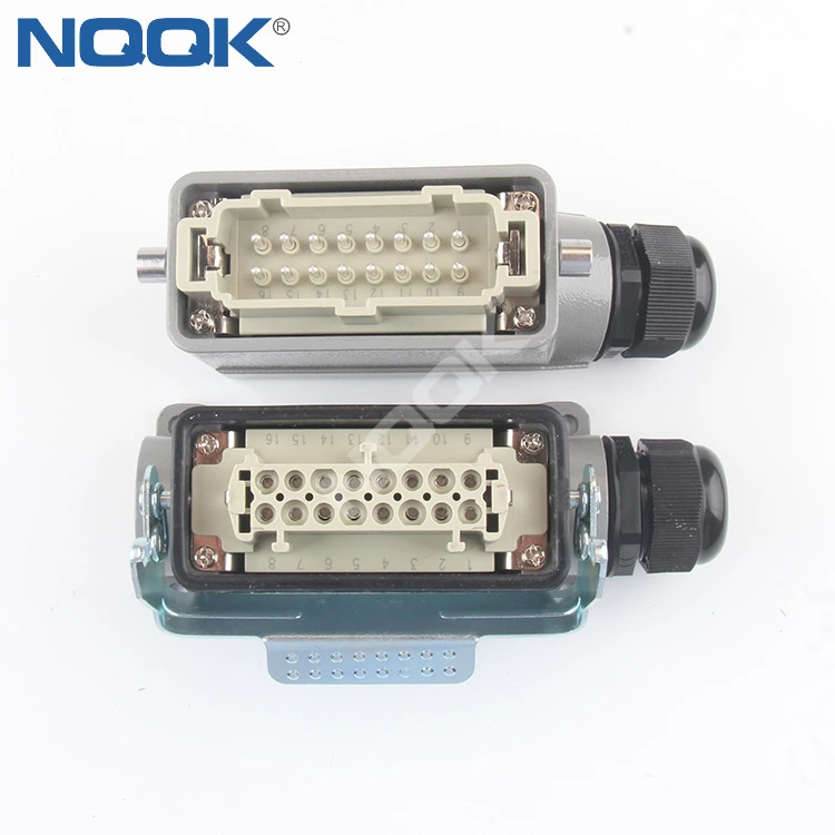 HDC-HE-016-03D HE-016-M F H16B-TS H16B-SGR-LB 16 pin Heavy Duty Connector